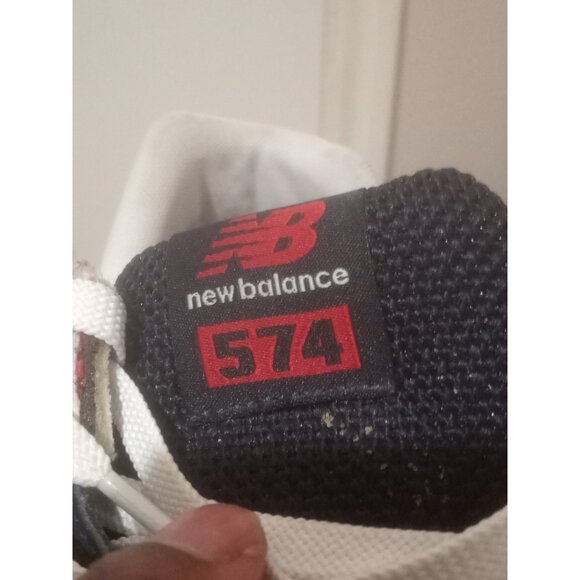 New Balance Shoes Mens 12 D 574 Pebbled Sport Sneakers Red Blue Lace Up ML574SRF - Picture 8 of 14